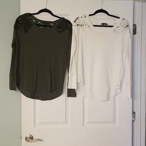 2 American Eagle tops size S.